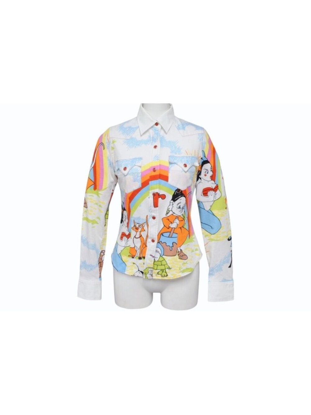 Dior Western Shirt Long Sleeve Cartoon Galliano 36